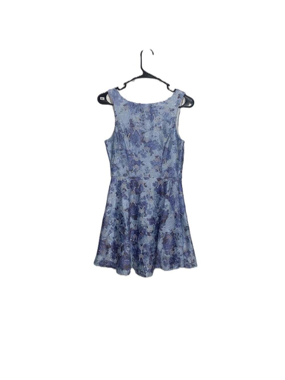 Speechless Blue Floral Lace Fit Flare Dress Sleeveless Mini Size S Cute